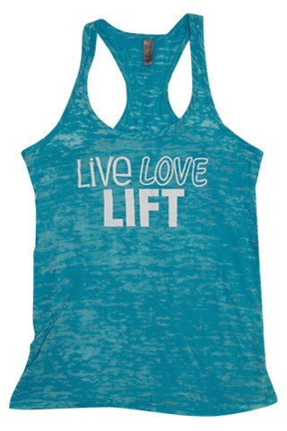 Live Love Lift Burnout Tank - Love and Sweat Athletic Wear
