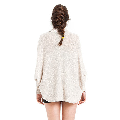 Lole Tora Sweater Cardigan Long in Back Cream